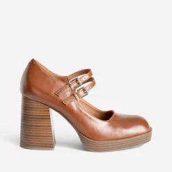 Babies à talon camel