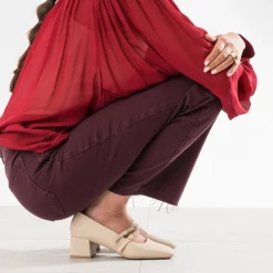 Babies écru brides fines à talon