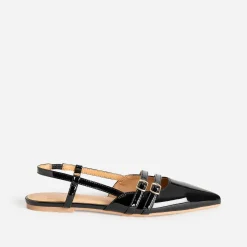 Babies slingback TEXTO noire vernie
