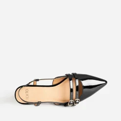 Babies slingback TEXTO noire vernie