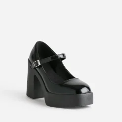 Babies TEXTO noire vernie à plateforme