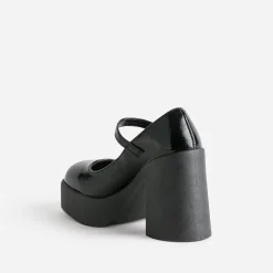 Babies TEXTO noire vernie à plateforme