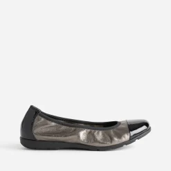 Ballerine CAPRICE bronze élastiquée à bout verni