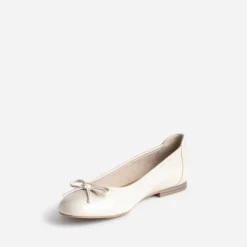 Ballerine écrue avec nœud