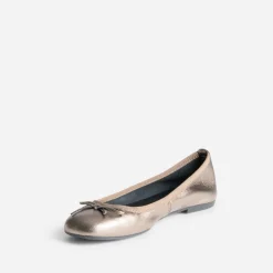 Ballerine dorée foncée en cuir