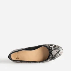 Ballerine noire imprimé effet python