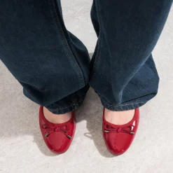 Ballerine rouge vernie