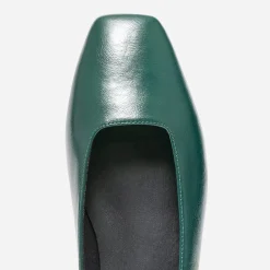 Ballerine verte à bout carré