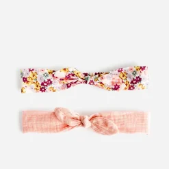Bandeaux corail et imprimé fleurs