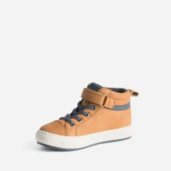 Basket BUGGY camel, écru et marine