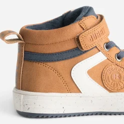 Basket BUGGY camel, écru et marine