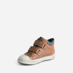 Basket BUGGY cognac à scratchs