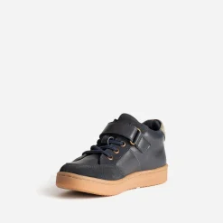 Basket BUGGY marine en cuir