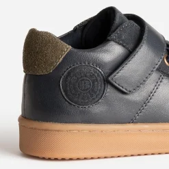 Basket BUGGY marine en cuir