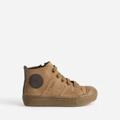 Basket éco-conçue BUGGY marron en cuir