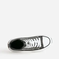 Basket KAPORAL grise denim strassé à plateforme