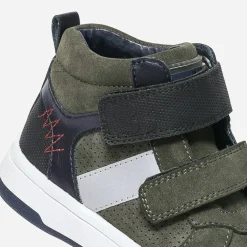 Baskets BUGGY kaki à double scratchs