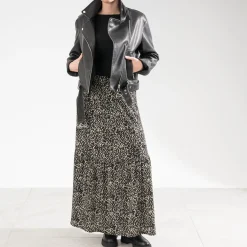 Blouson TEXTO noir esprit motard