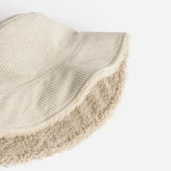 Bob TEXTO réversible velours beige et Sherpa écru