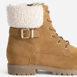 Boots à lacet BUGGY camel fourré