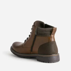 Boots à lacet cognac