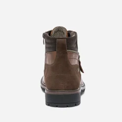 Boots à lacet cognac avec zip