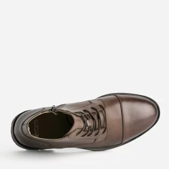 Boots à lacet marron cuir