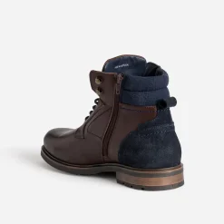 Boots à lacet marron foncé cuir