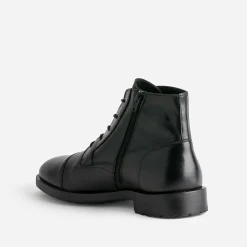 Boots à lacet noir cuir