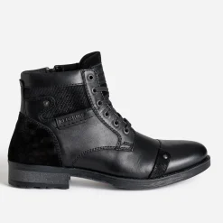 Boots à lacet REDSKINS noir en cuir