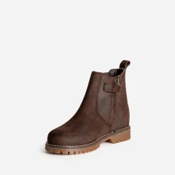 Boots BUGGY marron en cuir velours