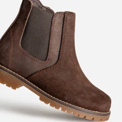 Boots BUGGY marron en cuir velours