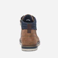 Boots camel à lacet