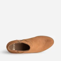 Boots camel suédé détails perforés