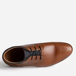 Boots en cuir cognac