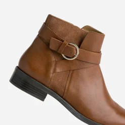 Boots ERAM FLEX cognac cuir bi-matière