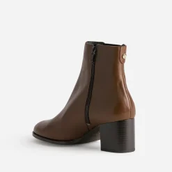 Boots ERAM FLEX cognac en cuir à talon