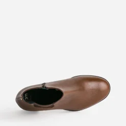 Boots ERAM FLEX cognac en cuir à talon