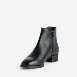 Boots ERAM FLEX noir en cuir détail embossé