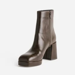 Boots marron à plateforme