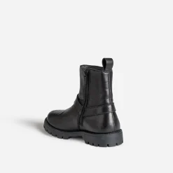 Boots motard BUGGY noir cuir