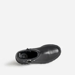 Boots motard BUGGY noir cuir