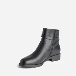 Boots noir éco-conçu avec bride cheville