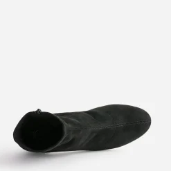 Boots noir éco-conçu en textile suédé