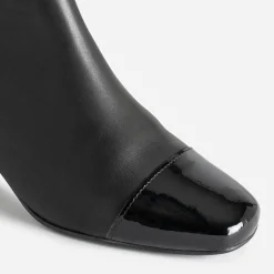 Boots noir cuir bout verni