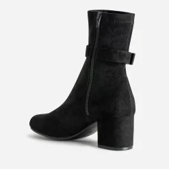 Boots noir suédé détail boucle