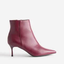 Boots TEXTO bordeaux pointu à talon aiguille
