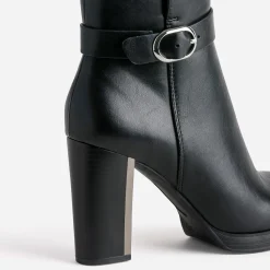 Boots TEXTO noir à talon haut