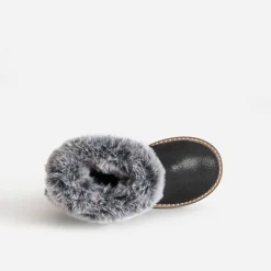 Botte BUGGY noire cuir velours tige fourrée