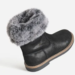 Botte BUGGY noire cuir velours tige fourrée
